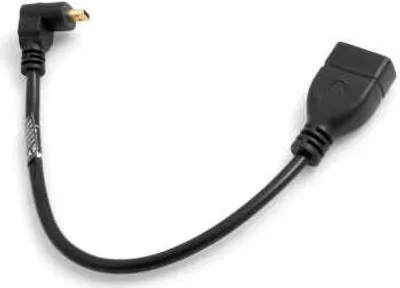 Produktbild von SYSTEM-S Micro HDMI Stecker Abwärts Winkel Winkelstecker 90° Gewinkelt zu HDMI Eingang Buchse Kabel 22 cm