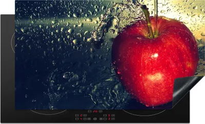 Produktbild von KitchenYeah© Herdabdeckplatte Apfel - Rot - Wasser , 91x52cm, Küche Deko, Glaskeramikkochfeld Herdabdeckung, Abdeckplatte fùr Kochfeld