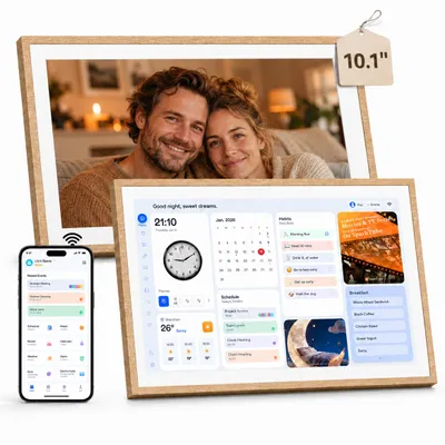 Produktbild von Blackview NEST 10, 10,1" Digitaler Kalender und Bilderrahmen mit Touch, WIFI, 1280x800, 16:10, Foto-Sharing, einzigartiges Geschenk für Paare