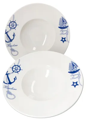 Obrázek produktu pro Bonna Navy Sada 2 talířů na těstoviny Ø28cm Talíř na hluboký salát z porcelánu