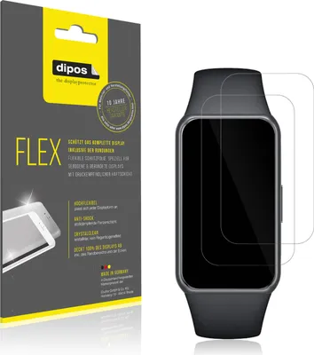 Produktbild von 2x Schutzfolie für Honor Band 7 Folie, 100% Displayabdeckung, dipos Flex