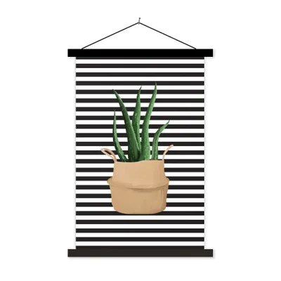 Produktbild von MuchoWow® Textilposter Pflanzen - Aloe Vera - Pflanzgefäß 120x180 cm mit schwarzem Rahmen - Fotos