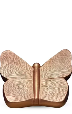 Produktbild von Butterfly Aluminium Urne - 3,5 Liter - Roségold - Handgefertigt - Dekorative Aschebewahrung