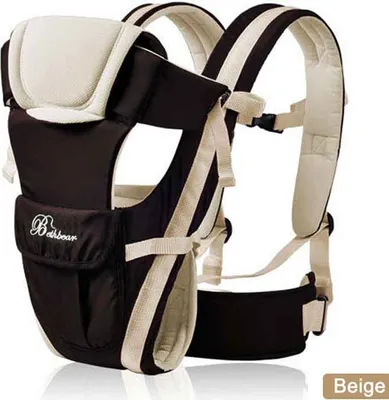 Produktbild von Bauchtragen Ergonomische Babytrage 0-30 Monate Atmungsaktive Vorderseite 4 in 1 Kleinkind Bequemer Sling Rucksack Beutel Wrap Baby Kangaroo Neu,Beige