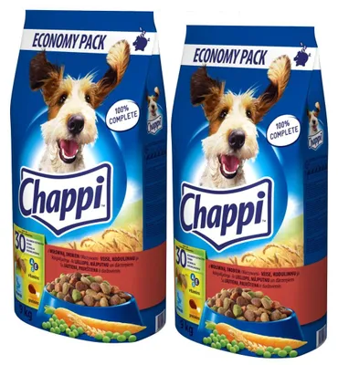 Zdjęcie produktu dla Chappi Sucha Karma Dla Psa Z Wołowiną, Drobiem I Warzywami 2x9kg