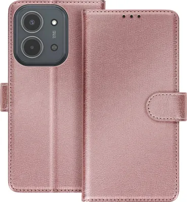 Obrázok produktu pre Avizar, puzdro typu Chesterfield pre Redmi 15C s priehradkou na karty a funkciou stojana, šampanské ružová