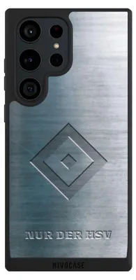 Produktbild von NIVOCASE Handyhülle für Samsung Galaxy S23 Ultra  Hülle NIVOpure Case Schwarz HSV Hamburger SV Metallic Look
