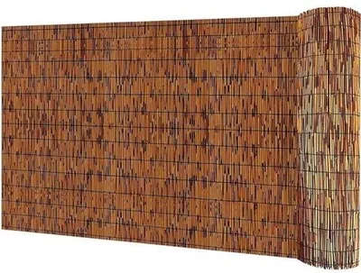 Productafbeelding van Natuurlijke rietmat - Tuinafscheiding op rol - Voor privacy - Weerbestendig windscherm - 110x200cm - Bruin