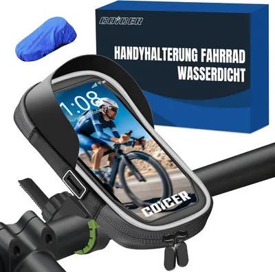 Image de Support de téléphone portable vélo Rotation 360° étanche Noir 4.7-6.5 pouces Smartphone