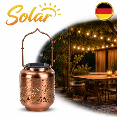 Produktbild von LED Solarlaternen Schmetterling Metall Solarlampen Gartendeko Hängelaternen IP65