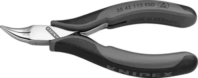 Produktbild von Elektronikgreifzange Gesamt-L.115mm ESD flachbreite Backen spiegelpol.Form 4