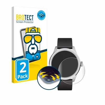Produktbild von 2x BROTECT Fullscreen Schutzfolie für Withings ScanWatch 2 (42 mm) Displayschutz Folie Fullcover Klar Transparent