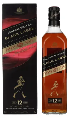 Image de Johnnie Walker BLACK LABEL 12 Years Old SHERRY FINISH GB 40% Vol. 0,7l en boîte cadeau