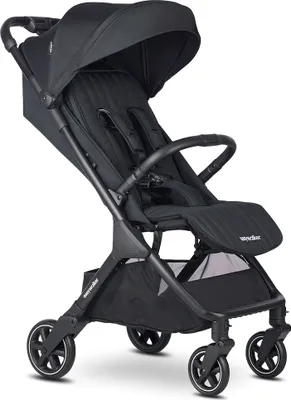 Obrázek produktu pro Kočárek Easywalker Jackey², Pro děti od 0 do 22 kg, Lehký, Automaticky skládací, Unikátní systém příslušenství, Včetně pláštěnky, Kompatibilní s autosedačkou - Midnight black