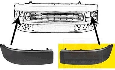 Image de VAN WEZEL Cache pare-chocs avant gris gauche pour VW Transporter T5 Multivan