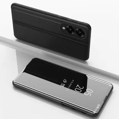 Produktbild von Für Samsung Galaxy S25 Edge 5G View Spiegel Handy Smart Cover Wake UP Funktion Case Schwarz