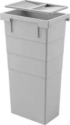 Image de Hailo Seau intérieur 1222549 avec couvercle gris clair 20 L 269 x 176 x 500 mm