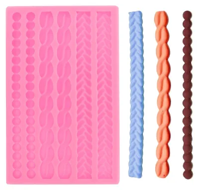 Productafbeelding van Siliconenmal voor fondant en chocolade - Flexibel voor het decoreren van gebak - 1 stuk