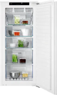 AEG Einbau-Gefrierschrank / 1225 mm / 122 L / NoFrost / Festtür OAB7N12EF Frontansicht geöffnet