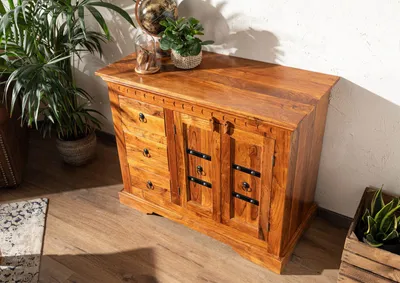 Produktbild von MASSIVMOEBEL24 Kommode Akazie 106x50x85 honig lackiert OXFORD #0408