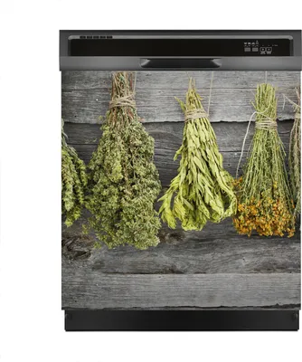 Produktbild von Aufkleber sticker 60x60 cm Dekorative folie Spülmaschine - Hängende Kräuter Herbs