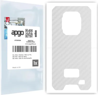 Produktbild von apgo Rückseite Schutzfolie für Ulefone Armor 9 -  Hinten Schutzfolie Carbon Transparent (durchsichtig), Rückseite Folie schützt vor Kratzern und Fingerabdrücken