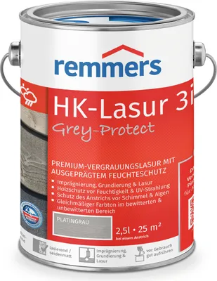 Zdjęcie produktu dla Remmers HK-Lasur grey protect platingrau 2,5 l