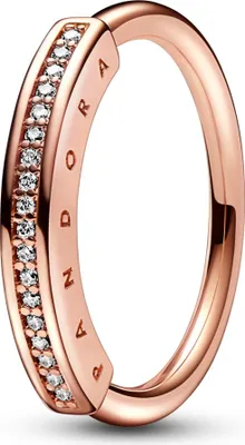 Produktbild von PANDORA ID Ring für Damen mit Zirkonia, rosévergoldet