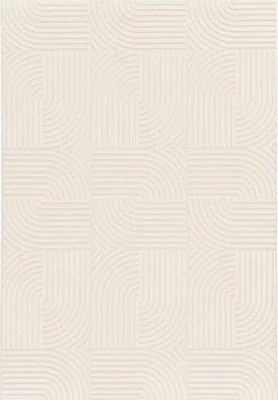 Image de Tapis en relief géométrique moderne crème 160x230