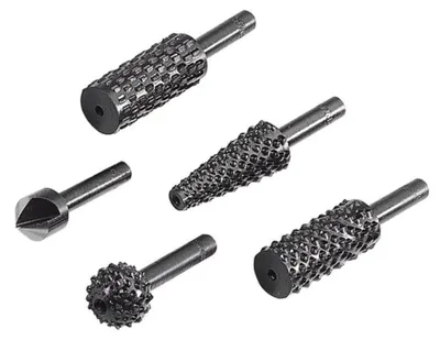 Produktbild von wolfcraft 5-tlg. Raspel-/Versenkbohrer-Set Stahl 2540000