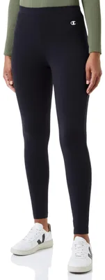 Zdjęcie produktu dla Champion Legacy Damskie Legginsy Basic, wysoka talia, bawełna i Elasthan, czarne, rozmiar M