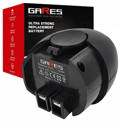 Obrázek produktu pro Gares Náhradní baterie pro Fein ASM ASW 14 PC ASCS 4.8 ASM 14-9-PC ASCM 14 C | 14,4 V 3 Ah Inny | Vysokovýkonná baterie pro robotický vysavač | Kompatibilní s Fein ASM ASW 14 PC ASCS 4.8 ASM 14-9-PC ASCM 14 C | Prémiová kvalita