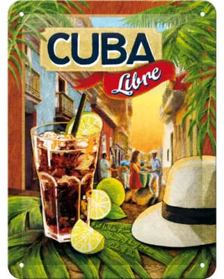 Produktbild von Nostalgic-Art - Blechschild 15x20 cm - Open Bar - Cuba Libre