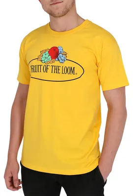 Produktbild von Fruit of the Loom T-Shirt mit Vintage Logo Farbe: sonnenblumengelb Größe: L