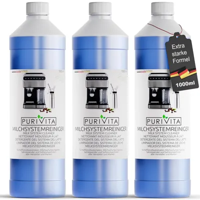 Produktbild von PURIVITA® Milchsystemreiniger Kaffeevollautomat Milchschaumreiniger, 3x1L