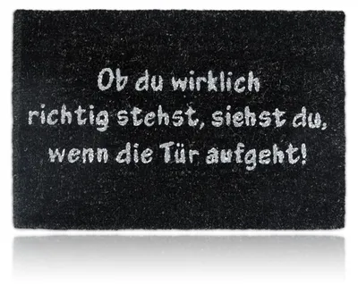 Produktbild von Relaxdays Fußmatte Kokos, 40x60cm, rutschfeste PVC-Unterlage, Schmutzfangmatte aus Kokosfaser, Fußabstreifer, schwarz, KI-generiertes Bild