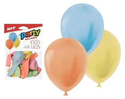 Produktbild von Luftballons, pastellfarben, 23 cm, 12 Stück - MFP