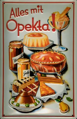 Produktbild von Blechschild Opekta Pudding Gelee Schild Nostalgieschild