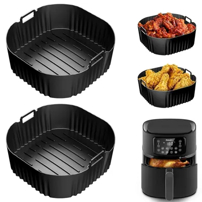Produktbild von Silikonform Heißluftfritteuse Zubehör für Philips Airfryer 5000 Serie XXL 7,2L 2er Set