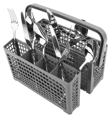 Imagen del producto de Cesta para cubiertos 2 en 1, universal, de 23 x 8,5 cm y 23 x 4,5 cm, apta para lavavajillas