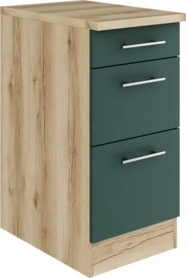 Produktbild von Optifit Schubladenunterschrank Savona405 BxTxH 40 x 60 x 84,8 cm grün matt zerlegt KUSA U436-9+