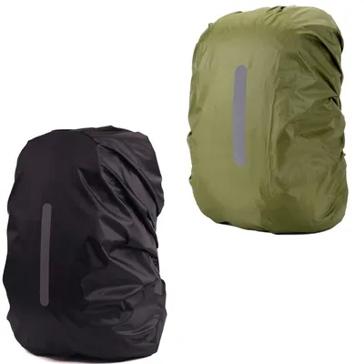 Imagen del producto de Funda impermeable para mochila, de 25-40 litros, con bandas reflectantes, ideal para bicicleta y senderismo