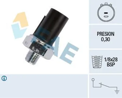Produktbild von FAE 12990 Öldruckschalter Öldrucksensor für HYUNDAI ix35 (LM, EL, ELH) für KIA SPORTAGE (SL)