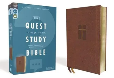 Produktbild von Niv, Quest Study Bible, Leathersoft, Brown, Comfort Print