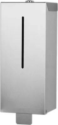 Basicline Seifenspender 650ml aus Edelstahl mit Sichtfenster zur Wandmontage