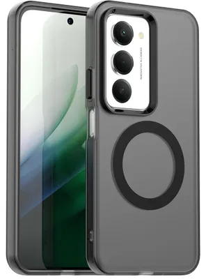 Obrázek produktu pro Magnetické pouzdro pro Xiaomi Redmi 15 5G/4G, tenké matné průsvitné nárazuvzdorné pouzdro Černý