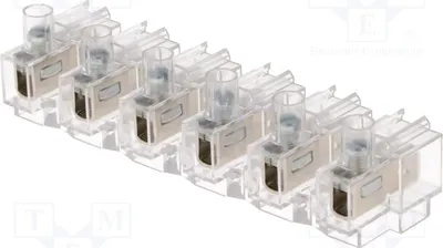 Image de 1 x Barrette de connexion pour câbles : 6 bornes à vis, 400 V, 0,75 ÷ 4 mm², 16 A, LZW-B4.6 A12-4660, autres