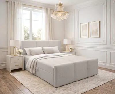 Produktbild von AX LIVING Boxspringbett in Beige Ankarra 180x200 cm Bett mit Stauraum