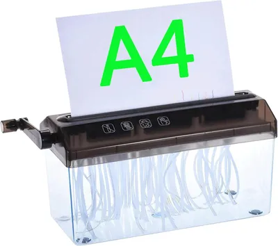 Obrázok produktu pre Skartovačka manuálna A4, 3 mm rez, papier do 229 mm, pre kanceláriu