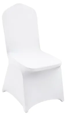 Productafbeelding van VEVOR Stretch Elasthan stoelhoezen voor klapstoelen, universele pasvorm, afneembare en wasbare hoezen, voor bruiloften, feestdagen, feesten en dineren (150 stuks, wit)